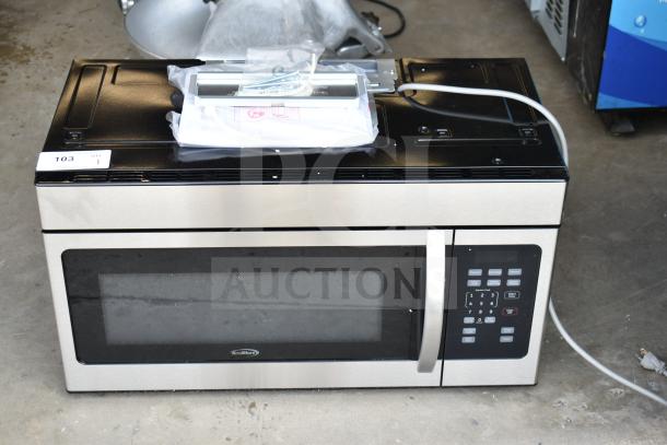 Brand new KoolMore KM-MOT-1SS microwave with 1.6 cu ft capacity, fingerprint-resistant stainless steel, and 10 power levels.