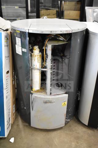 Hero ARCHIMEDE A260 Commercial Paint Dispenser, floor style, 120V, 1 phase, visible wear, open front showing components.