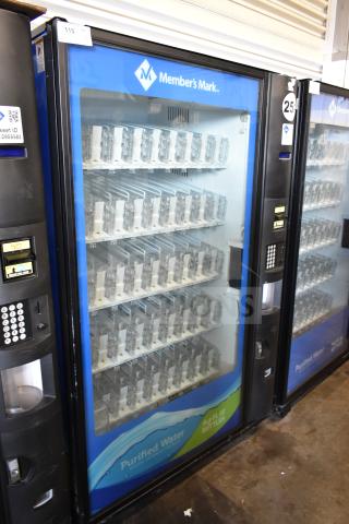 Crane 5800-4 vending machine, commercial bottled drink model, bill acceptor, 115 volts, 1 phase, Member’s Mark branding.