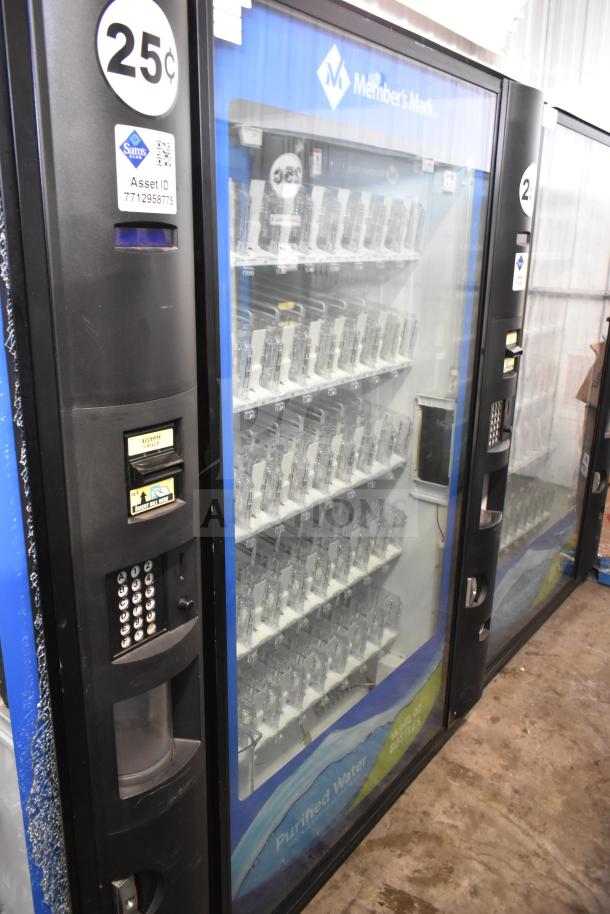 Crane 5800-4 vending machine, commercial, with bill acceptor, 115 volts, asset ID visible, used condition.