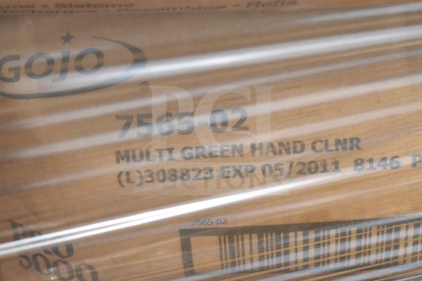 GOJO Multi Green Hand Cleaner, Model 7565-02, Expired 05/2011. New scratch and dent items, 50 units available.