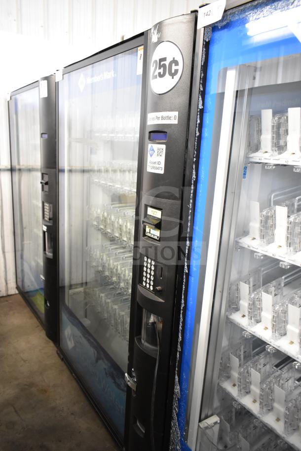 Crane 5800-4 commercial drink vending machine with bill acceptor, 115 volts, 1 phase, excellent condition.