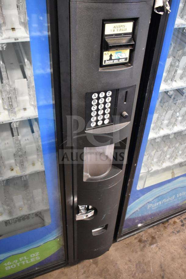 Crane 5800-4 vending machine with bill acceptor, keypad, 115V, 1 phase, commercial use, holds 16.9 fl oz bottles.