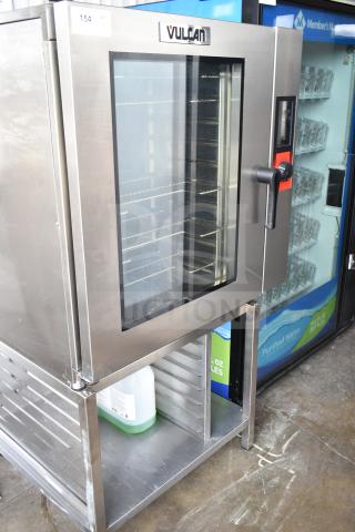 2022 Vulcan V1PJ102G-81 TCM-102G-NAT/LP Commercial Gas Powered Full Size Combi Oven w/ Pan Rack.