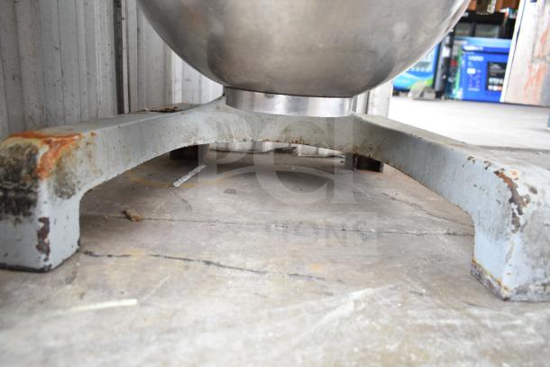 Spar 30HI-J commercial dough mixer base, showing sturdy metal structure with minor rust, part of 30-quart mixer setup.