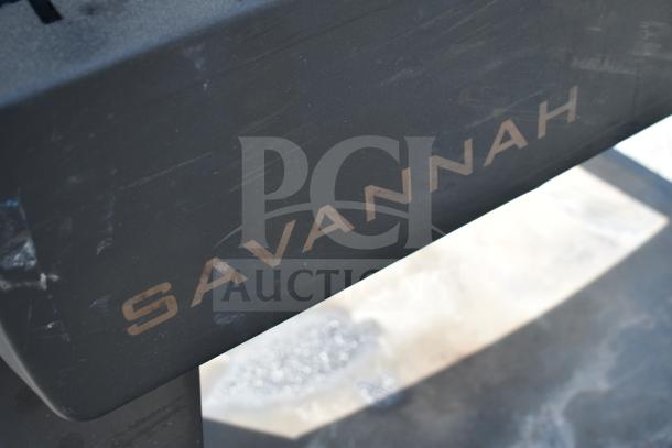 Pit Boss PB1500NX Savannah Pellet Grill, commercial casters, logo visible, sturdy construction, ideal for outdoor cooking.