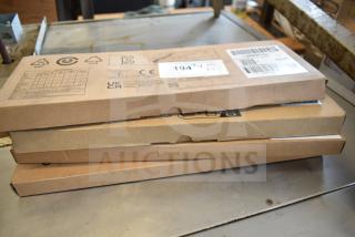 4 brand new HP Halley USB Keyboards, model L96909-001, in original packaging. Minor scratches on boxes.