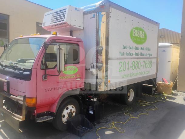 1998 UD International cab-over refrigerated box truck, rooftop reefer, 14,250 lbs GVW, 103,180 miles, NJ commercial, clear title.