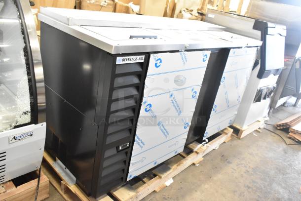 BRAND NEW SCRATCH AND DENT! Beverage Air DD68HC-1-C-B kegerator, 3 half-keg capacity, stainless steel, black, 115V.