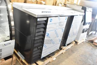 BRAND NEW SCRATCH AND DENT! Beverage Air DD68HC-1-C-B kegerator, 3 half-keg capacity, stainless steel, black, 115V.