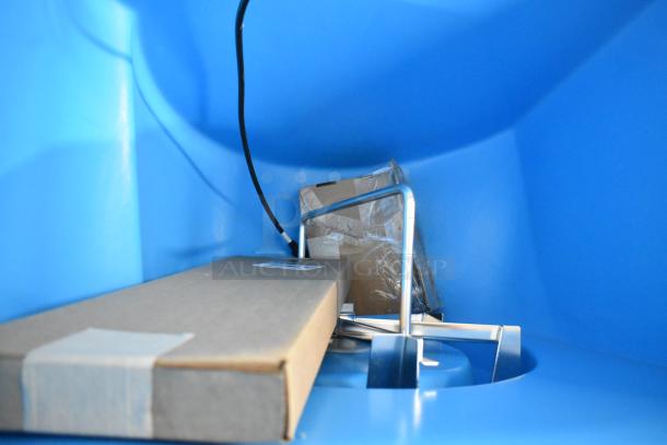 Brand new 2025 Manitowoc SPA312-161 stainless steel touchless hotel ice dispenser interior, 180 lb. capacity, 115V, 1 Phase.