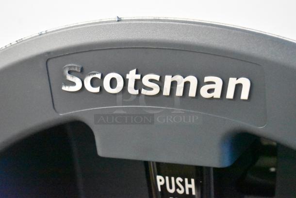 Stainless steel Scotsman HD22B-1H ice dispenser, new scratch and dent, 120 lb capacity, 22" wide, 115V, 1 phase.