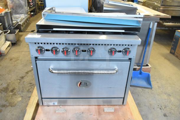 BRAND NEW! 2025 Cooking Performance Group S36-L 351S36L, 6-burner, stainless steel, commercial propane range, 210,000 BTU.