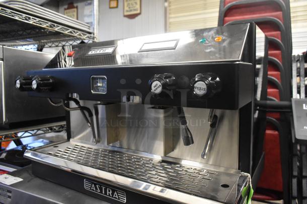 Astra M2 012 stainless steel 2-group espresso machine. Brand new, scratch and dent. 220V, 1 phase.