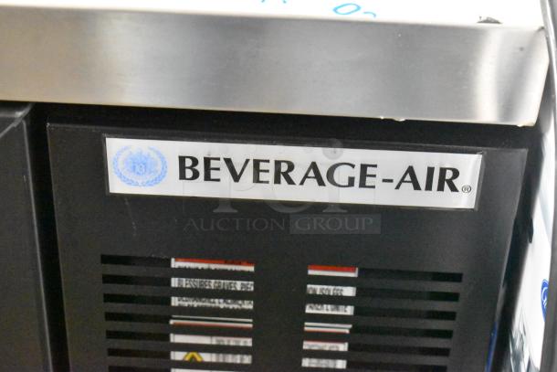 Beverage Air BB72HC-1-GS-B-27 metal commercial cooler, brand new, scratch and dent condition, 3-glass doors, 115V.