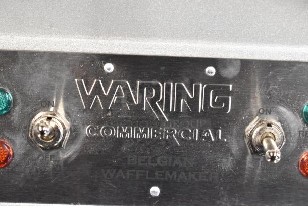 BRAND NEW Waring WW250X2 Double Belgian Waffle Maker, metal, non-stick, 120V, 1 Phase, scratch and dent condition.
