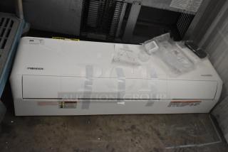 Brand new Pioneer WT018GLSI25HLH air curtain, 18,000 BTU, 208-230V, 1 phase, with minor scratches.