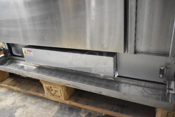 BRAND NEW SCRATCH AND DENT Cooking Performance Group 36" 6-burner electric range, stainless steel, with standard oven, overshelf, backsplash.