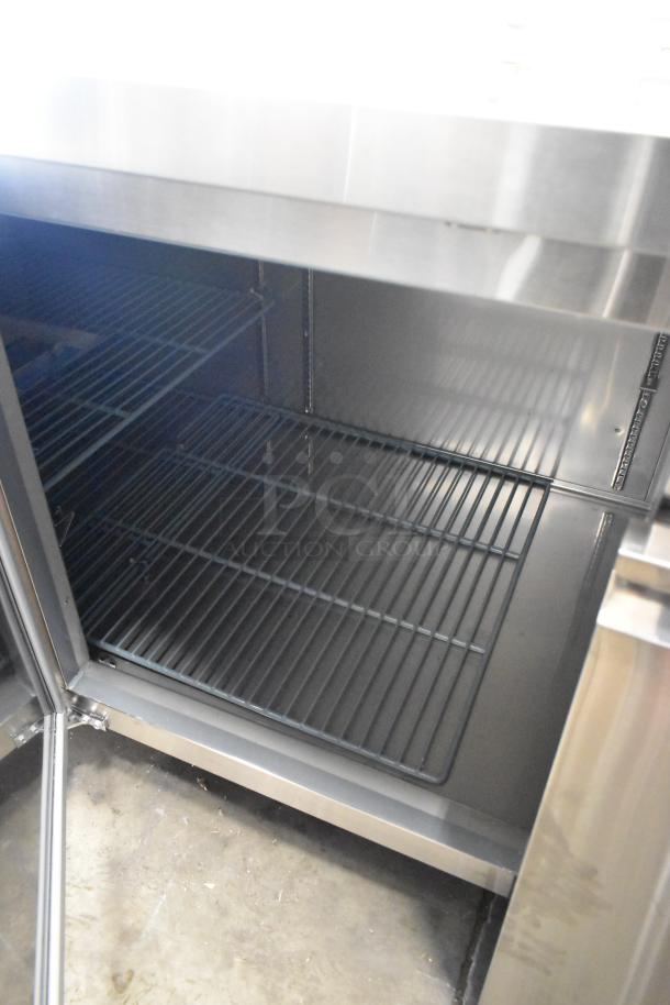 Avantco 178SSUD3R stainless steel 3-door undercounter cooler, brand new, with scratch and dent. Right door needs reattachment.