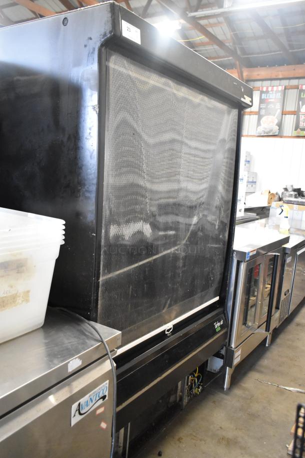 Turbo Air TOM-50B-SP-A-N grab-n-go merchandiser, metal, commercial use, 115V, 1 phase, used condition with visible wear.