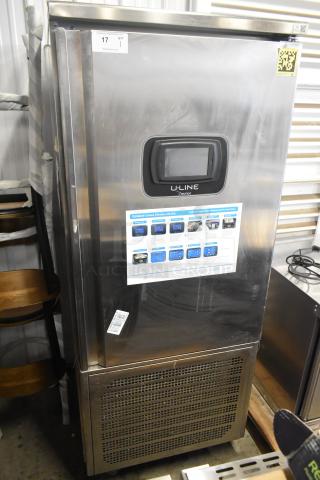 Desmon GBF-15+ETL stainless steel commercial blast chiller, 2022 model, with 4 probes on casters, 220V, 3 phase.
