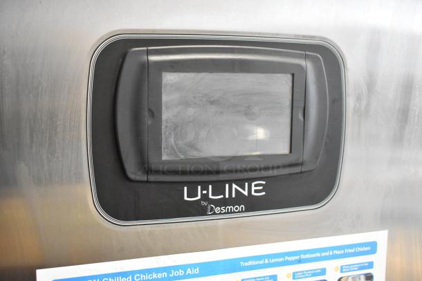 Desmon GBF-15+ETL commercial blast chiller control panel, stainless steel, label reads "U-Line by Desmon".