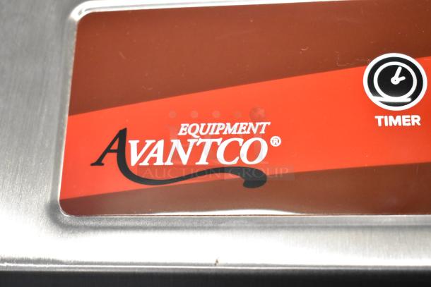 Brand new Avantco 177IC3500 induction range. Stainless steel, 208-240V, 1 phase. "Timer" and Avantco logo visible.