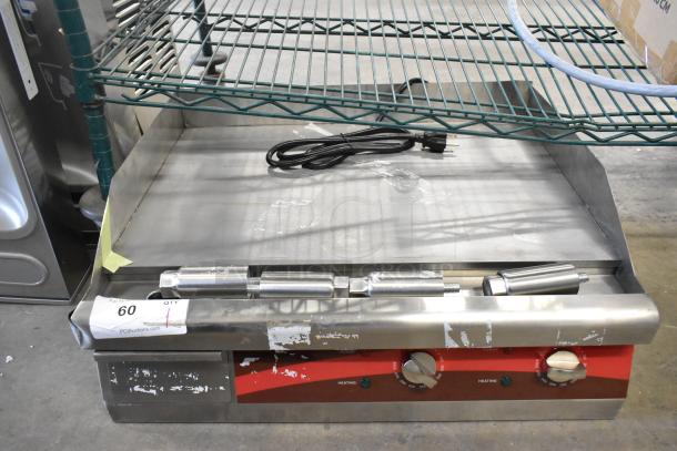 Brand new Avantco 177EG24N 24" electric griddle with thermostatic controls. Scratch and dent condition. Stainless steel.