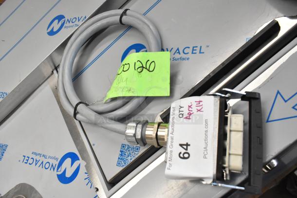 Bundle of 14 items including gray wire and electronic component. Labeled "QTY: Approx x14." Appears in good condition.