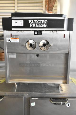 Electro Freeze CS8-237 Stainless Steel Commercial Countertop 2 Flavor w/ Twist Soft Serve Ice Cream Machine. 208-230 Volts, 1 Phase. - Item #1222361