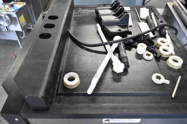 Electro Freeze CS8-237 parts on stainless steel commercial soft serve machine, 2 flavor with twist. 208-230V, 1 phase.