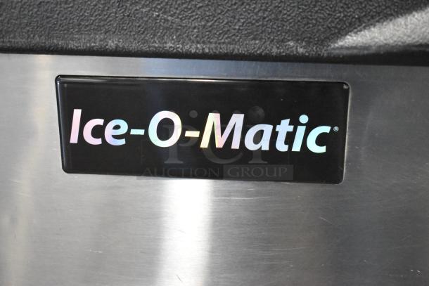 Scotsman CME806AS-32F ice head on Ice-O-Matic B55HSB bin. Stainless steel, 208/230V, 1 phase, commercial use.