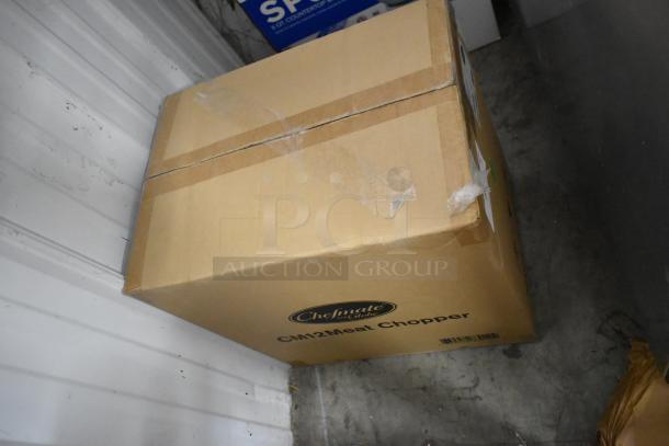 Brand new in box Globe CM12 Stainless Steel Commercial Meat Chopper, #12 head, 250 lbs/hr capacity. 115V, 1 Phase.