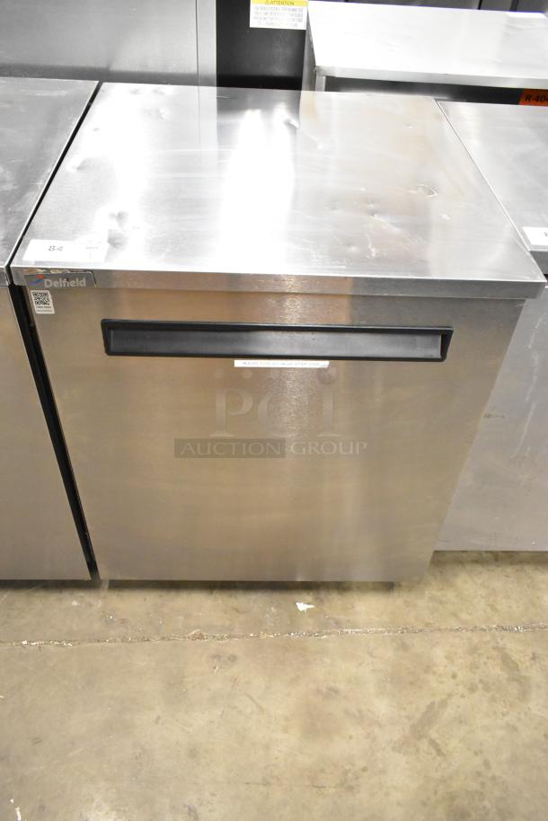2017 Delfield 406P-STAR2 stainless steel single door undercounter cooler, 115V, 1 phase, good condition, labeled.