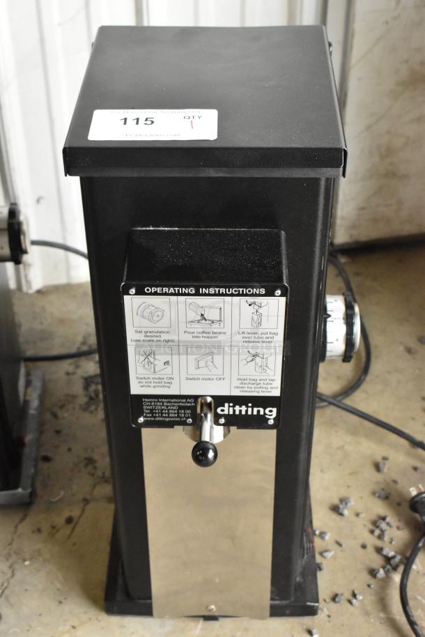 2022 Hemro KR1203 metal coffee bean grinder, commercial countertop model, 120V, 1 phase, excellent condition with instruction label.