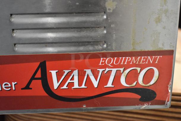 Avantco 177W50CKR stainless steel food warmer, commercial grade, 120 volts, showing some wear with visible branding.