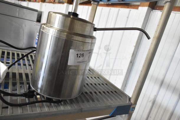 Carnival King 382RWS35 stainless steel commercial countertop warmer, 120 volts, 1 phase, with auction label "126".