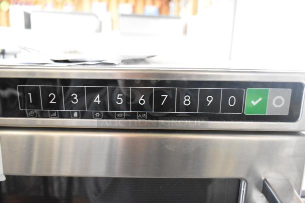 Amana HDC12A2 Heavy Duty Stainless Steel Commercial Microwave, 2025 model, with push button controls, 120V, 1 Phase.