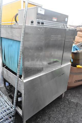 Hobart C44A Stainless Steel Commercial Floor Style Conveyor Dishwasher. 480 Volts, 3 Phase. - Item #1222816