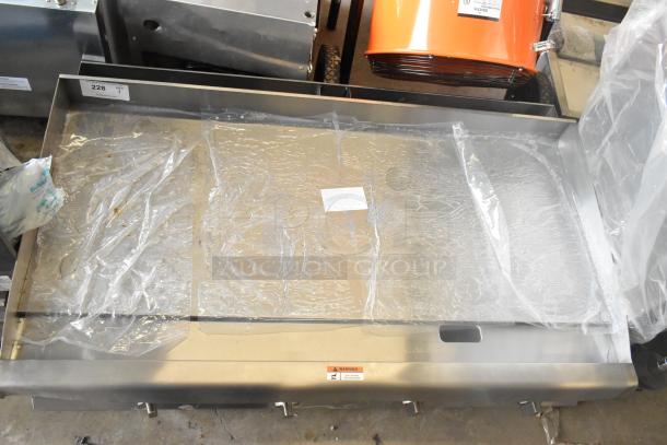 New Cooking Performance Group 48" gas griddle, model 351GTCPG48NL, with flame failure protection, thermostatic controls; 120,000 BTU.