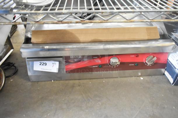 Brand new Avantco 177EG24N stainless steel griddle, thermostat controls, 208/240V, 1 Phase, scratch and dent condition.
