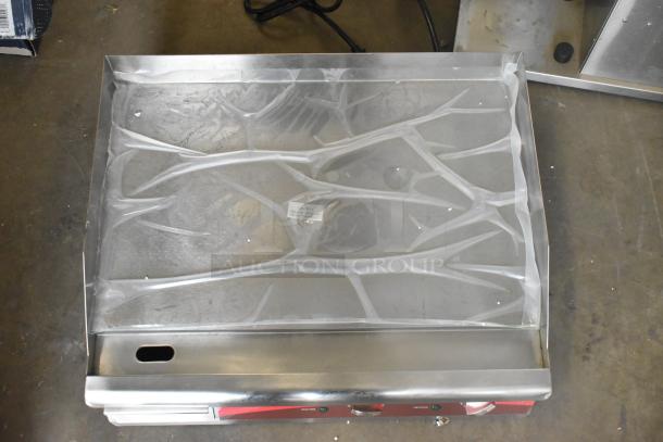 Brand new Avantco 177EG24N countertop griddle with thermostatic controls. Stainless steel, scratch and dent condition.