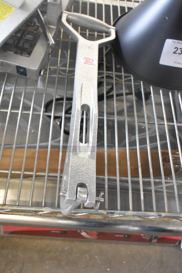 3 new scratch and dent items: Vollrath 4400N Lettuce King IV chopper, French fry cutter, metal construction.