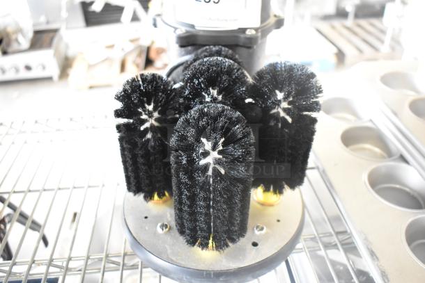 BRAND NEW SCRATCH AND DENT! MO50 Metal Commercial Glass Washer, 100/115 Volts, 1 Phase, with durable brush attachments.