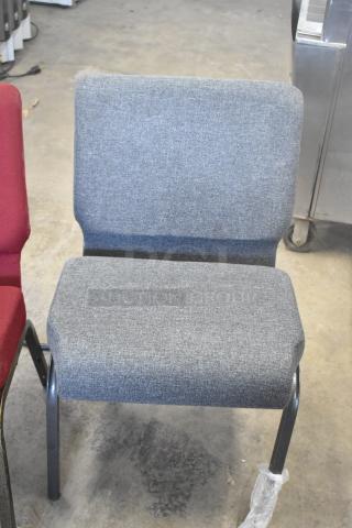 7 BRAND NEW SCRATCH AND DENT! Metal Chair w/ Burgundy or Gray Cushions. 7 Times Your Bid! - Item #1222881