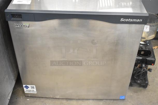 Scotsman Prodigy C1030MA-32B stainless steel ice machine, 1077 lb capacity, commercial use, Asset ID 77129516022.