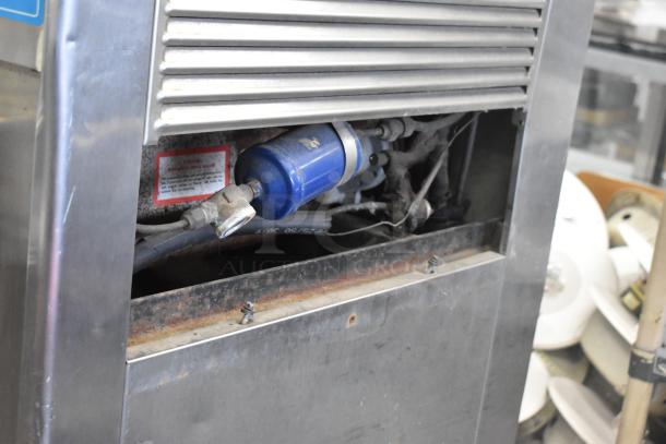 Taylor 754-27 stainless steel ice cream machine, 2 flavors with twist, air cooled, commercial casters, 208-230V, 1 phase.