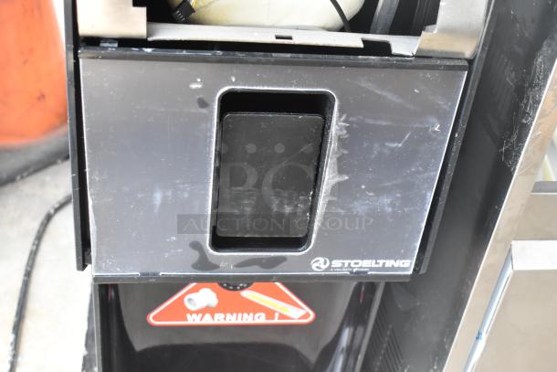 Brand new Stoelting by Vollrath C111-37 single flavor soft serve machine, 115V, with minor scratches. Warning label visible.