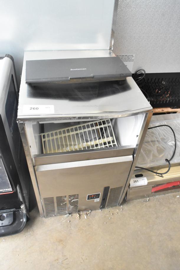 Scotsman UC0918GAX-1A stainless steel undercounter ice machine, 95 lb capacity, 115V, scratch and dent condition. Model shown.