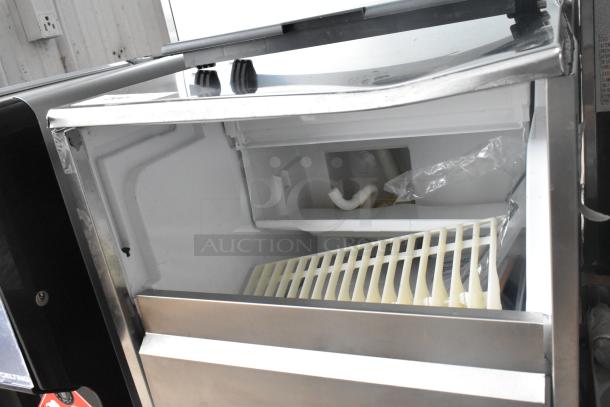 BRAND NEW Scotsman UC0918GAX-1A stainless steel ice machine, 95 lb. capacity, scratch and dent condition.